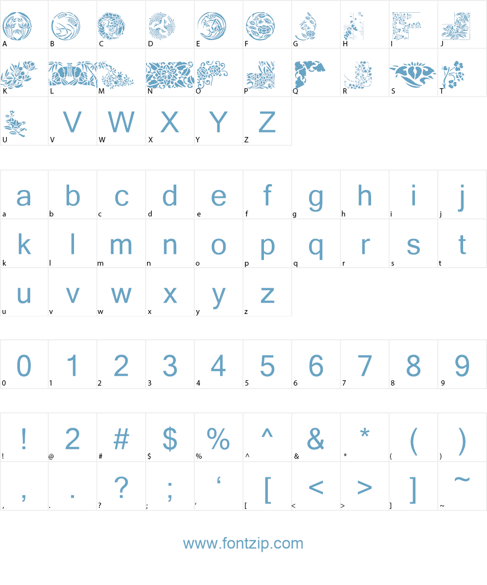 Japanese Designs Font Character